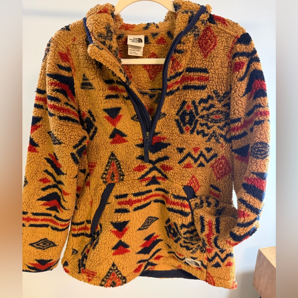 The North Face Aztec Campshire Sherpa Fleece Hoodie Pullover Jacket